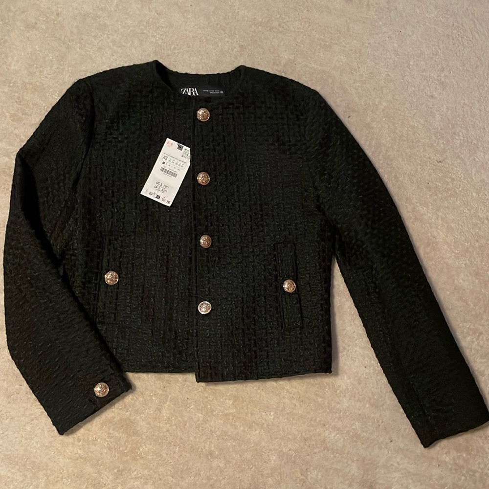 NWT Zara black jacket XS
